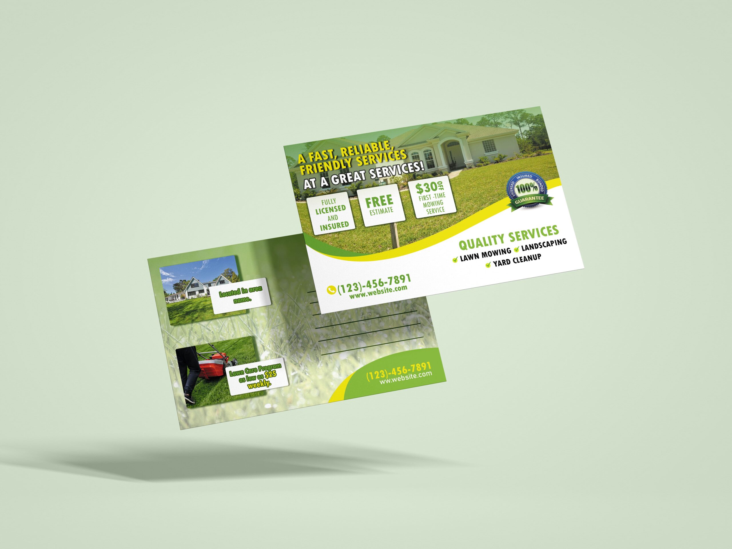 post card de marketing